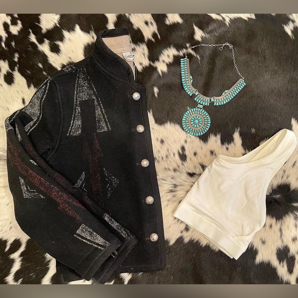 Cropped 90’s southwestern jacket